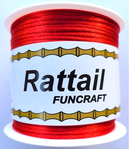 Rattail Satin Cord 3mm Black (Priced per Yard)