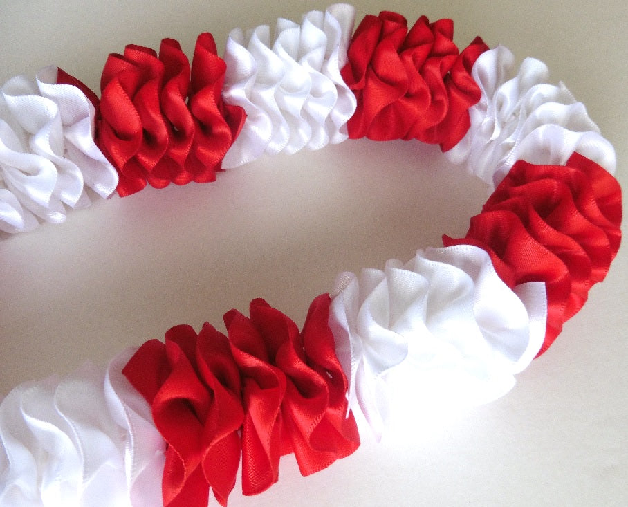 L069 - Plumeria Sectional Ribbon Lei