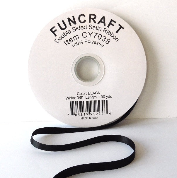 CY7038 - Funcraft 3/8" D/S Satin Ribbon