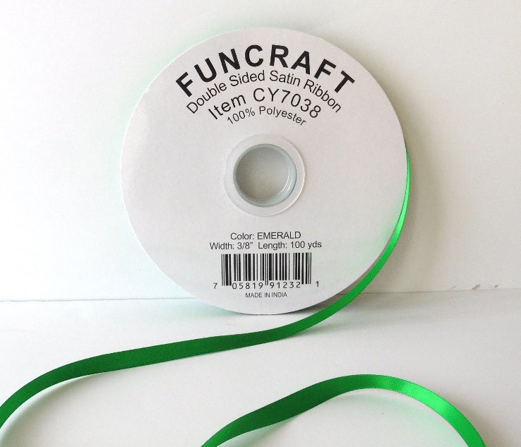 CY7038 - Funcraft 3/8" D/S Satin Ribbon