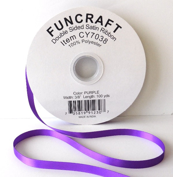 CY7038 - Funcraft 3/8" D/S Satin Ribbon