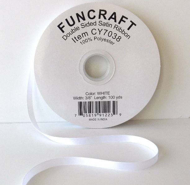 CY7038 - Funcraft 3/8" D/S Satin Ribbon