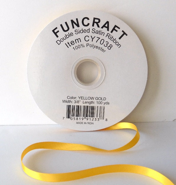 CY7038 - Funcraft 3/8" D/S Satin Ribbon