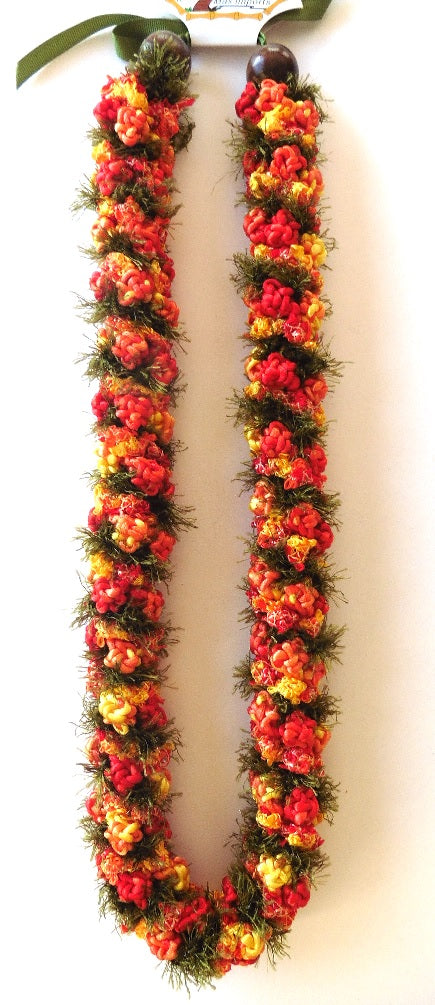 L011 - Deluxe Floral Rosebud w/ Kalina Crochet Lei