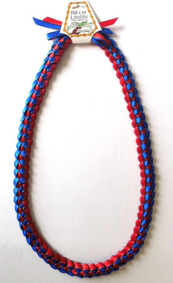 Ribbon Lei - Navy & Red & White – A Tangible Thought