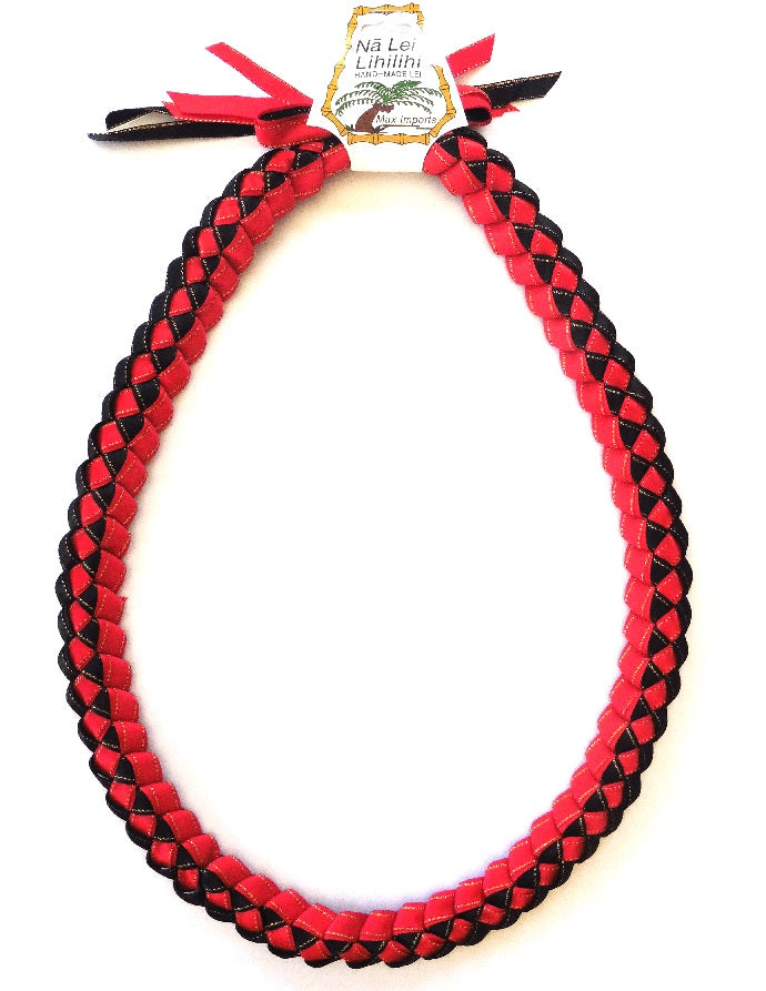 L025 - Deluxe Triple Ribbons Braided Lei