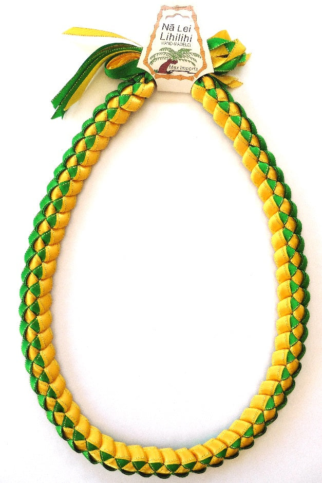 L025 - Deluxe Triple Ribbons Braided Lei