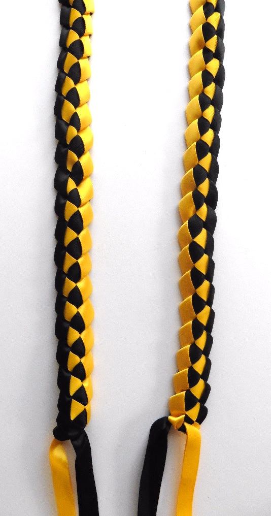 L030 - Double Ribbons Braided Long Lei