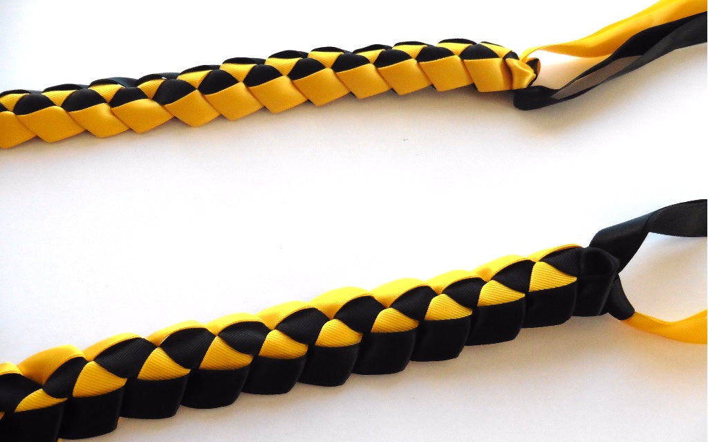 L030 - Double Ribbons Braided Long Lei