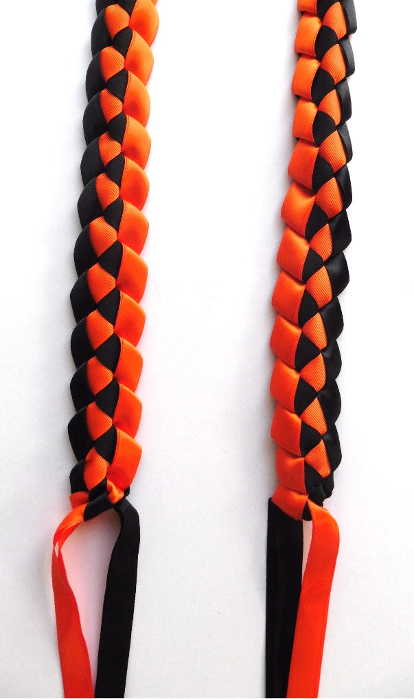 L030 - Double Ribbons Braided Long Lei