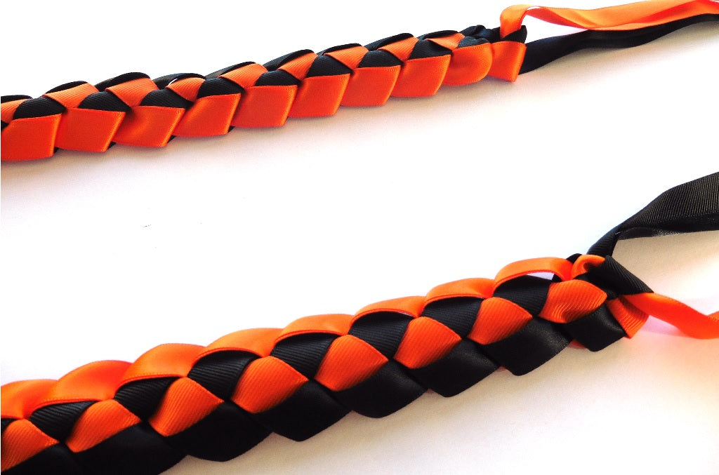 L030 - Double Ribbons Braided Long Lei