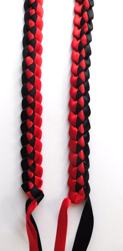 L030 - Double Ribbons Braided Long Lei