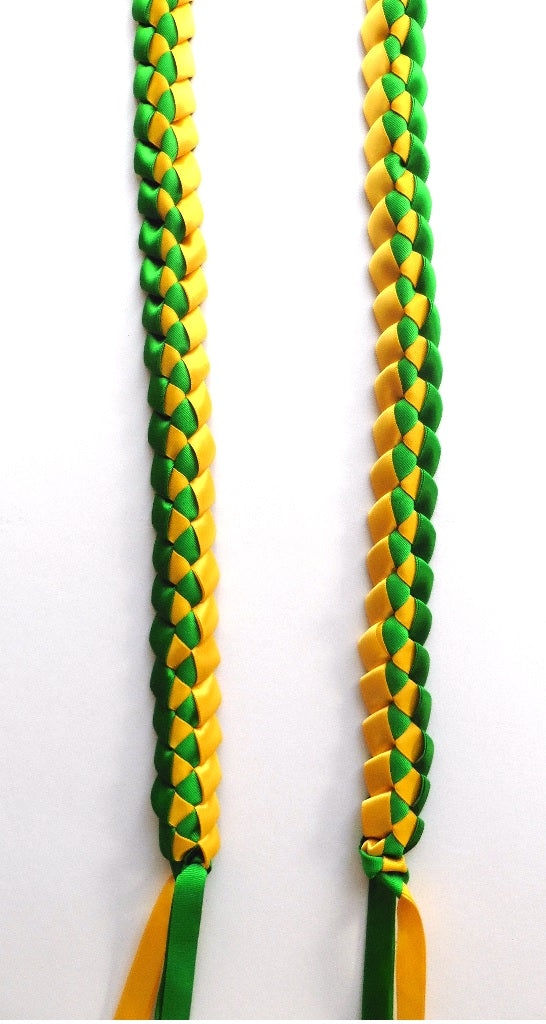 L030 - Double Ribbons Braided Long Lei