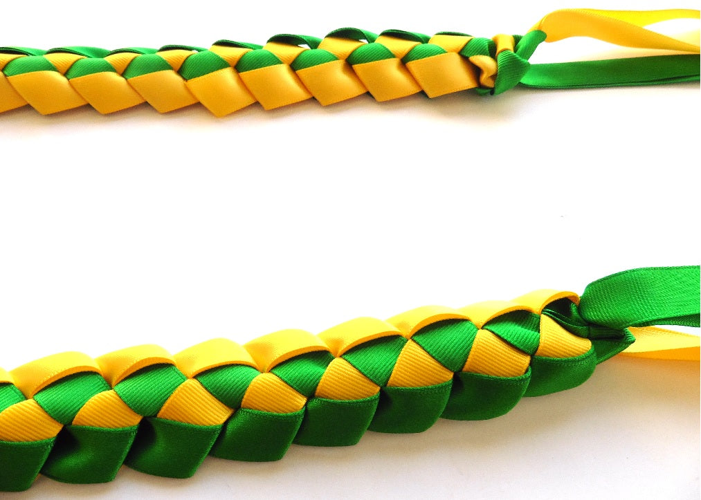 L030 - Double Ribbons Braided Long Lei