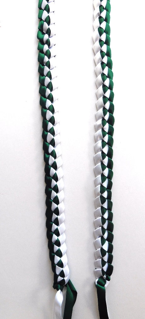 L030 - Double Ribbons Braided Long Lei