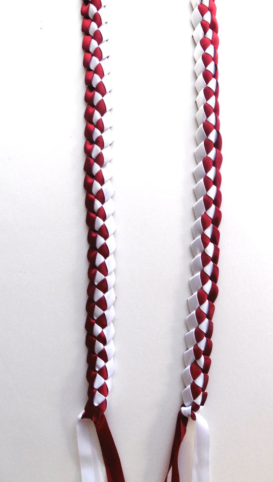 L030 - Double Ribbons Braided Long Lei