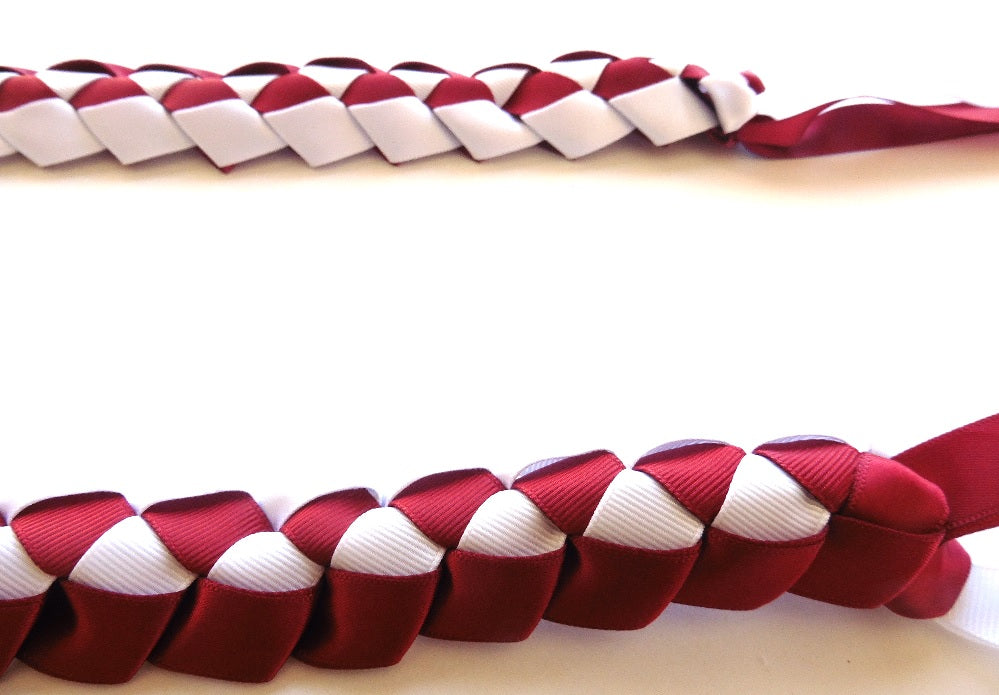 L030 - Double Ribbons Braided Long Lei