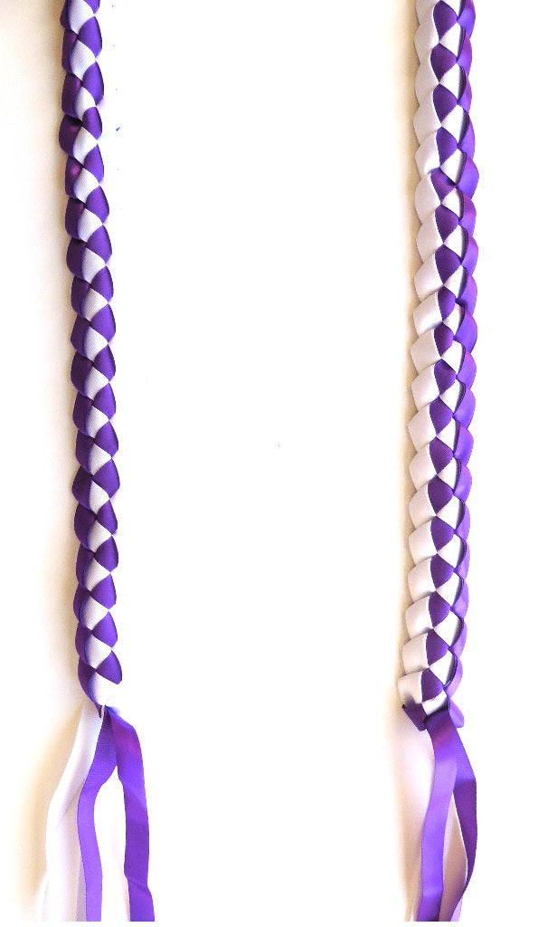 L030 - Double Ribbons Braided Long Lei