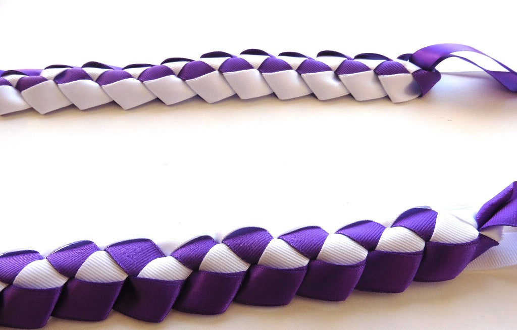 L030 - Double Ribbons Braided Long Lei