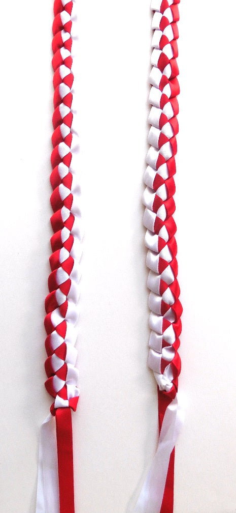 L030 - Double Ribbons Braided Long Lei