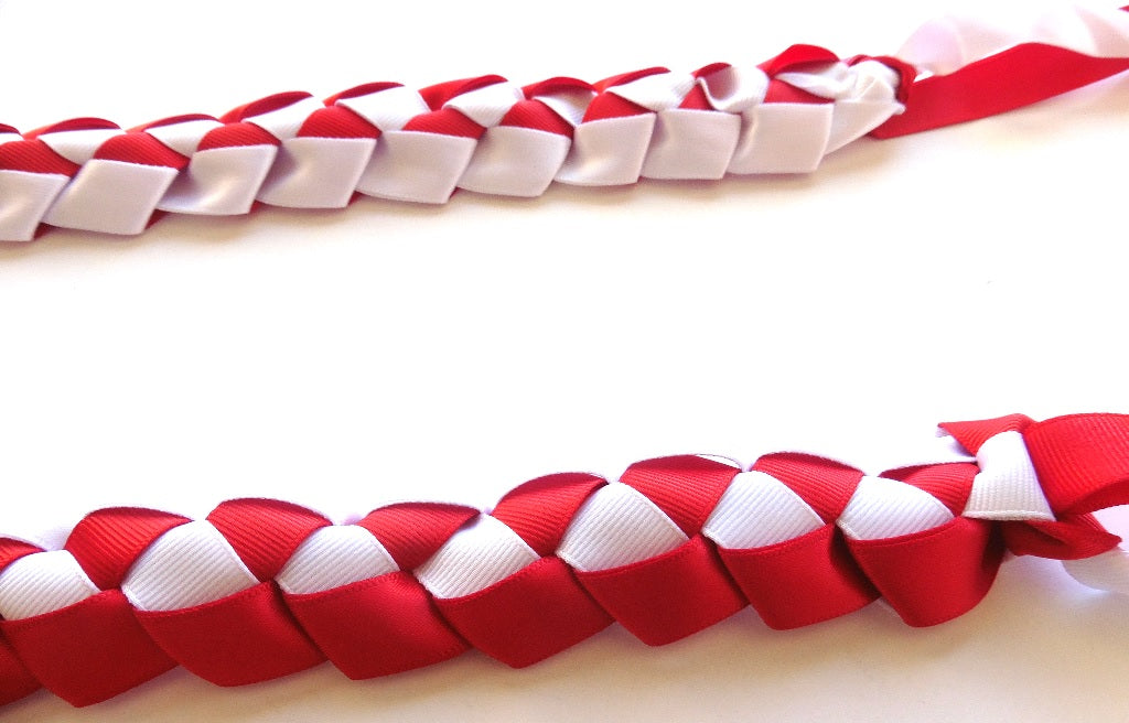 L030 - Double Ribbons Braided Long Lei