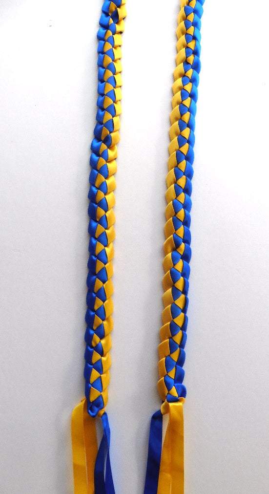 L030 - Double Ribbons Braided Long Lei