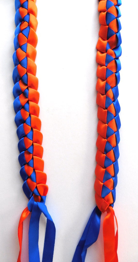 L030 - Double Ribbons Braided Long Lei