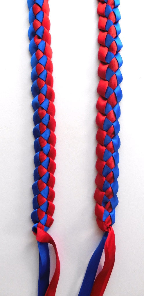 L030 - Double Ribbons Braided Long Lei