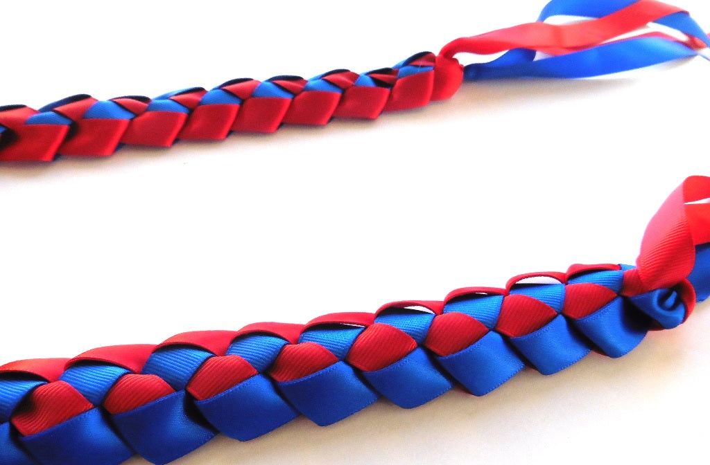 L030 - Double Ribbons Braided Long Lei