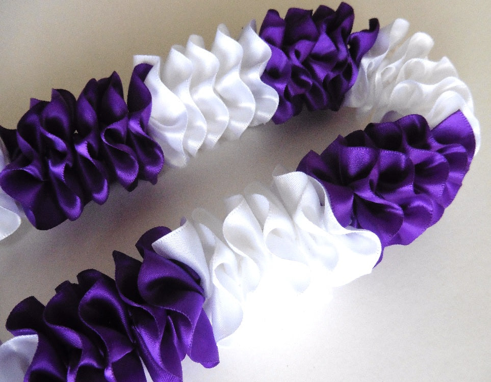 L069 - Plumeria Sectional Ribbon Lei